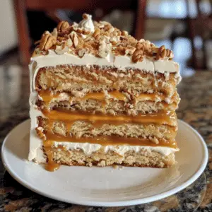 Caramel Crunch Cake - Delectable Recipe