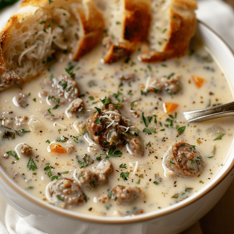 Creamy Parmesan Italian Sausage Soup Delectable Recipe 6826