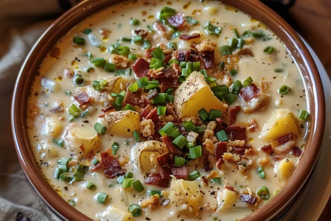 This Crock Pot Crack Potato Soup is a creamy, cheesy, and savory dish that's perfect for cozy days. With rich flavors of bacon, cheese, and ranch seasoning, this soup is guaranteed to become a family favorite.