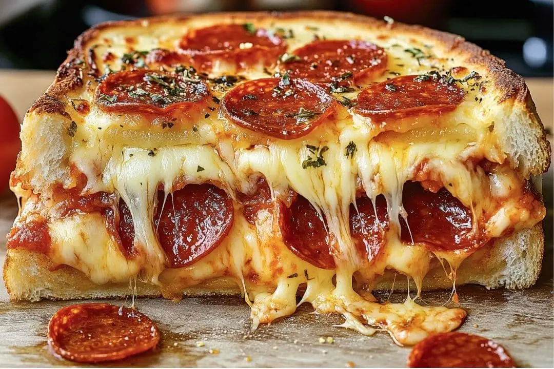 This Pepperoni Pizza Grilled Cheese combines the classic flavors of pizza and grilled cheese into one irresistible sandwich. With gooey melted mozzarella, savory pepperoni, and pizza sauce, this sandwich is perfect for a quick and satisfying meal.