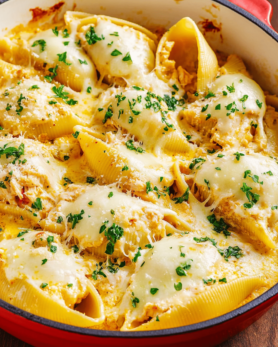 Million Dollar Chicken Alfredo Stuffed Shells