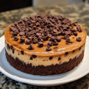 Salted Caramel Chocolate Chip Cheesecake, salted caramel cheesecake, chocolate chip cheesecake, caramel drizzle cheesecake, dessert, homemade cheesecake, salted caramel dessert