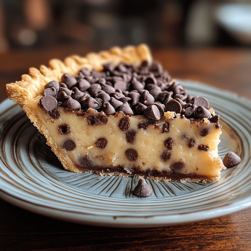 Chocolate chip pie, pie, dessert, chocolate, easy pie recipe