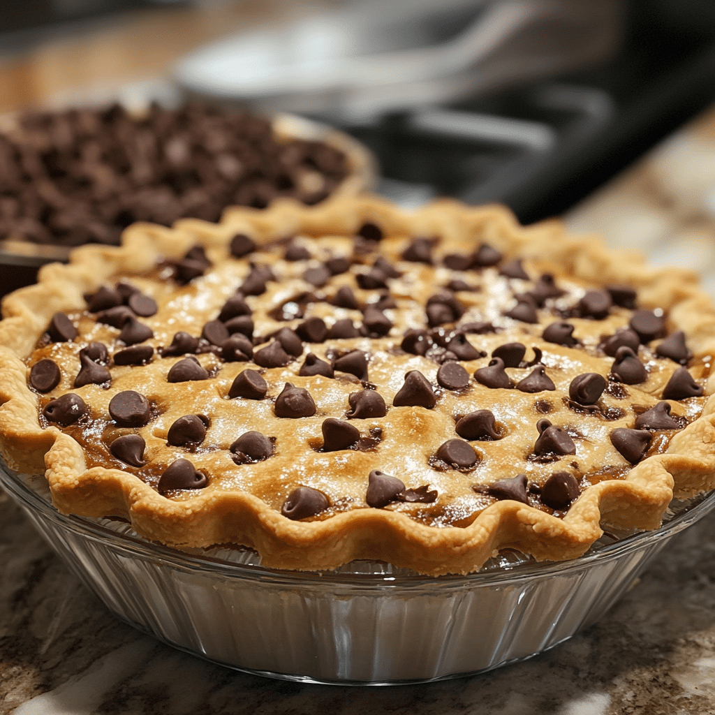 Chocolate chip pie, pie, dessert, chocolate, easy pie recipe