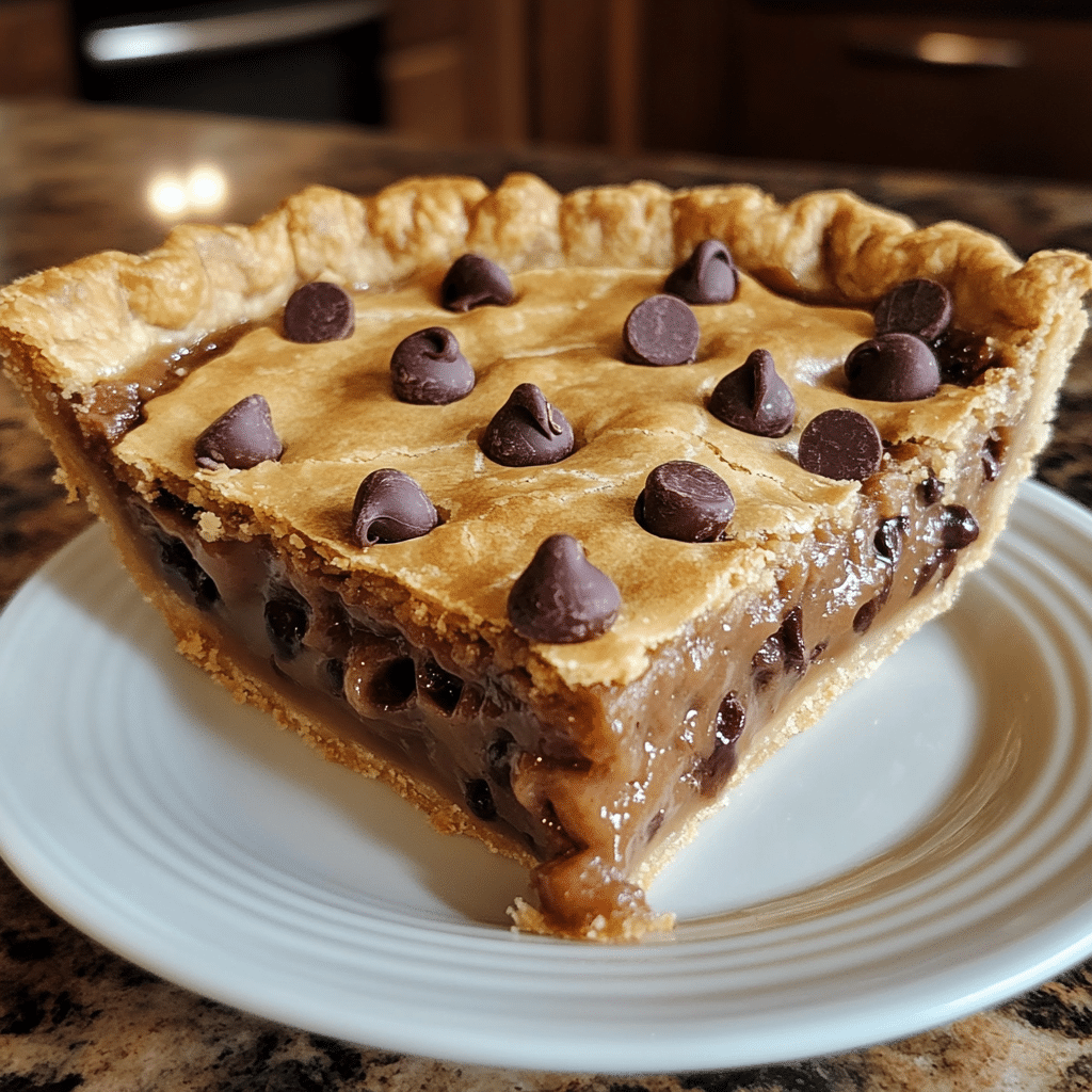 Chocolate chip pie, pie, dessert, chocolate, easy pie recipe