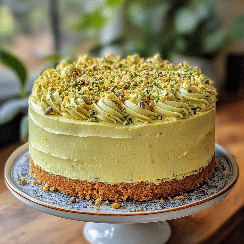 lemon pistachio cake, gluten-free cake, lemon frosting, pistachio dessert, almond flour cake, citrus cake