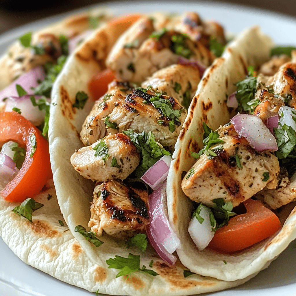 chicken gyros, homemade gyros, Greek chicken recipe, chicken flatbread, chicken tzatziki, easy gyros recipe