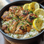 Greek Chicken, Lemon Rice, Mediterranean, Grilled Chicken, Chicken Dinner, Greek Recipe