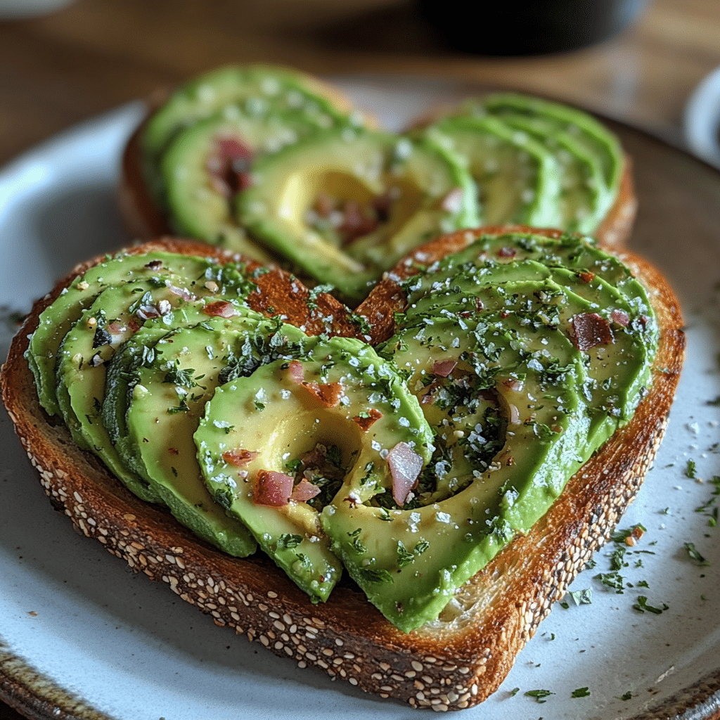 Amorous Avocado Toast Hearts, avocado toast, heart-shaped toast, healthy breakfast, romantic breakfast, feta avocado toast, fresh basil toast