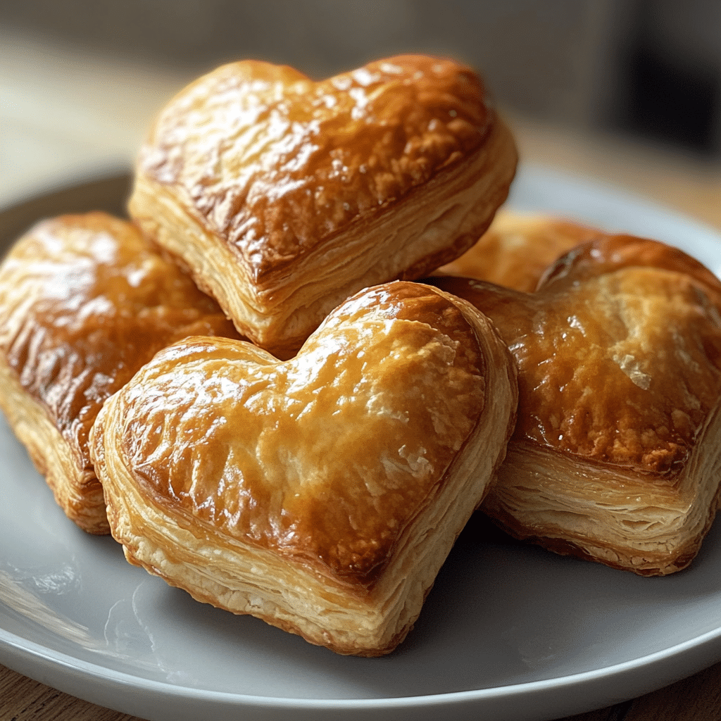 Puff Pastry Hearts, Puff pastry, heart-shaped, sweet puff pastry, savory puff pastry, quick puff pastry recipe, flaky pastry hearts, easy snack recipe, puff pastry dessert