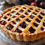 Crostata, Italian jam tart, fruit tart, strawberry jam, Italian dessert, buttery tart