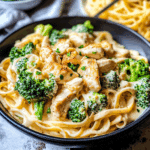 Creamy Chicken Broccoli Alfredo in 25 Mins