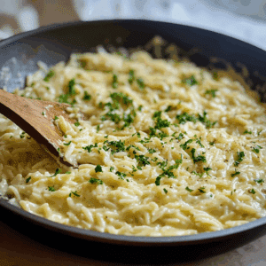 Creamy Garlic Butter One Pan Orzo