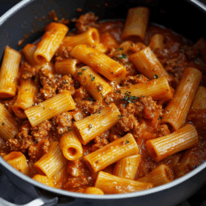 One-Pot Pasta with Meat Sauce