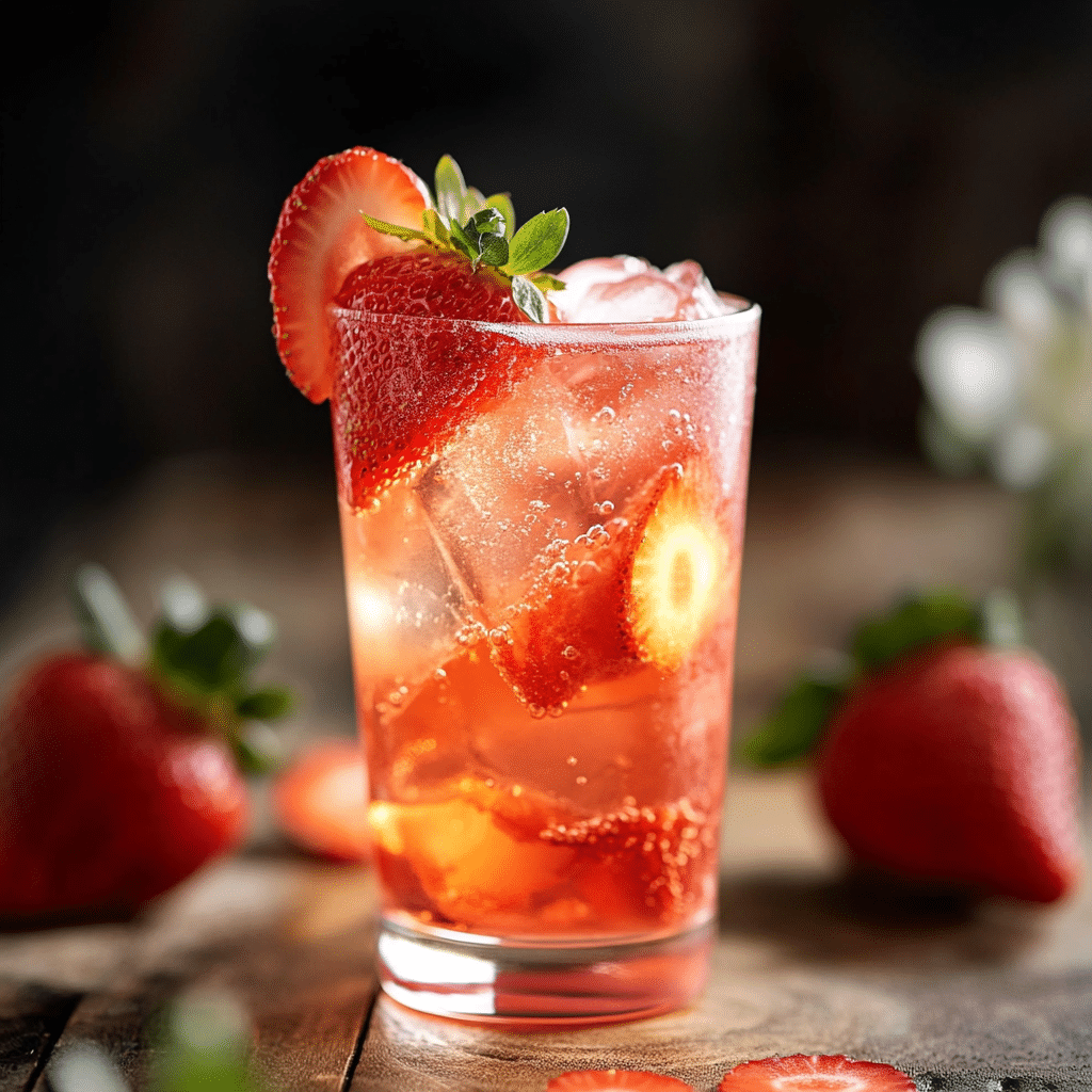 Strawberry Sprite Mocktail