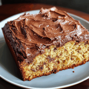 Banana Cake with Chocolate Frosting