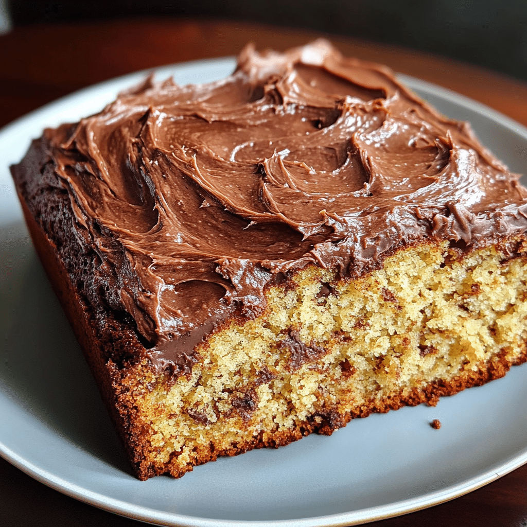 Banana Cake with Chocolate Frosting