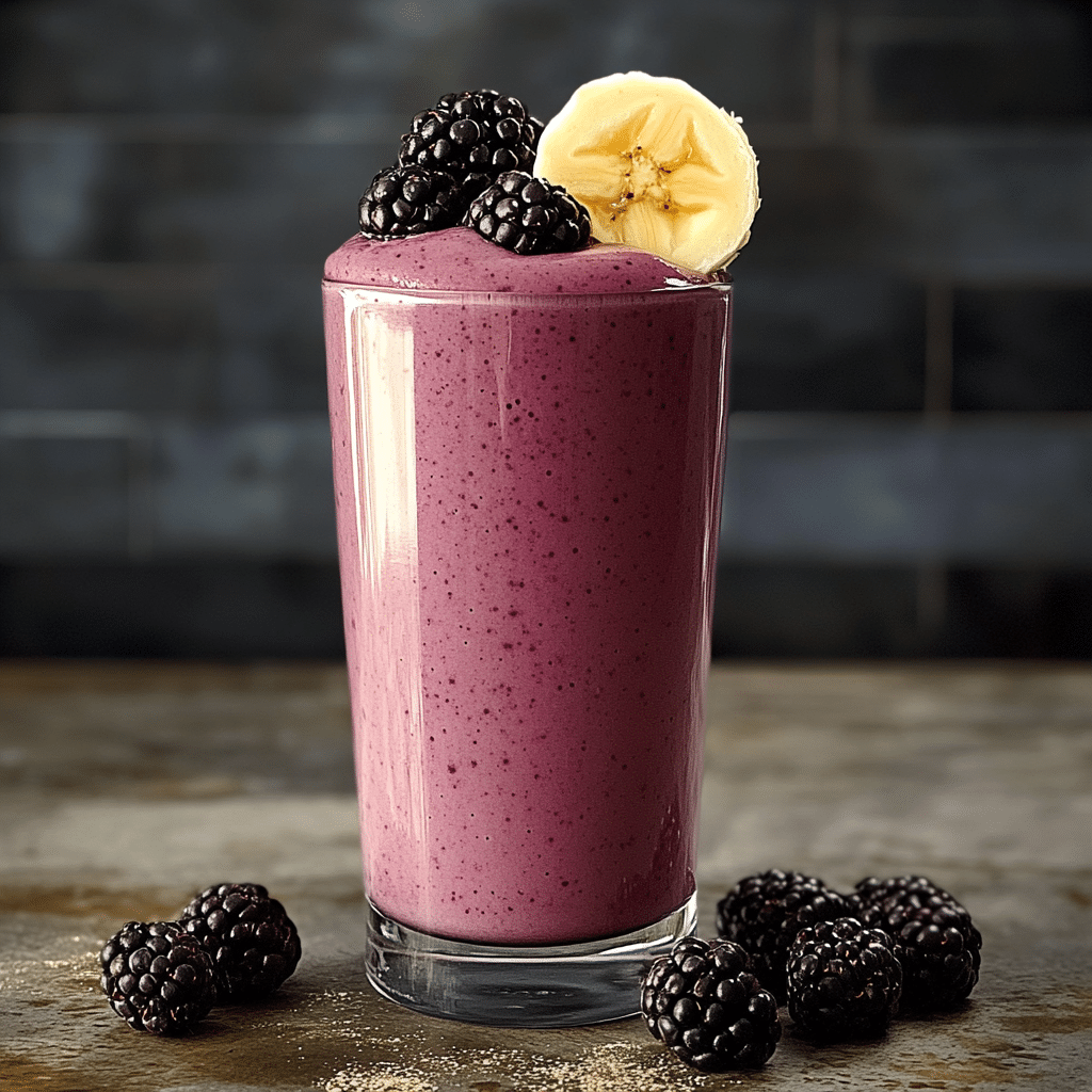 Blackberry Banana Protein Smoothie