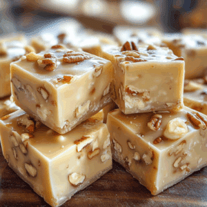 Caramel Pecan White Chocolate Fudge