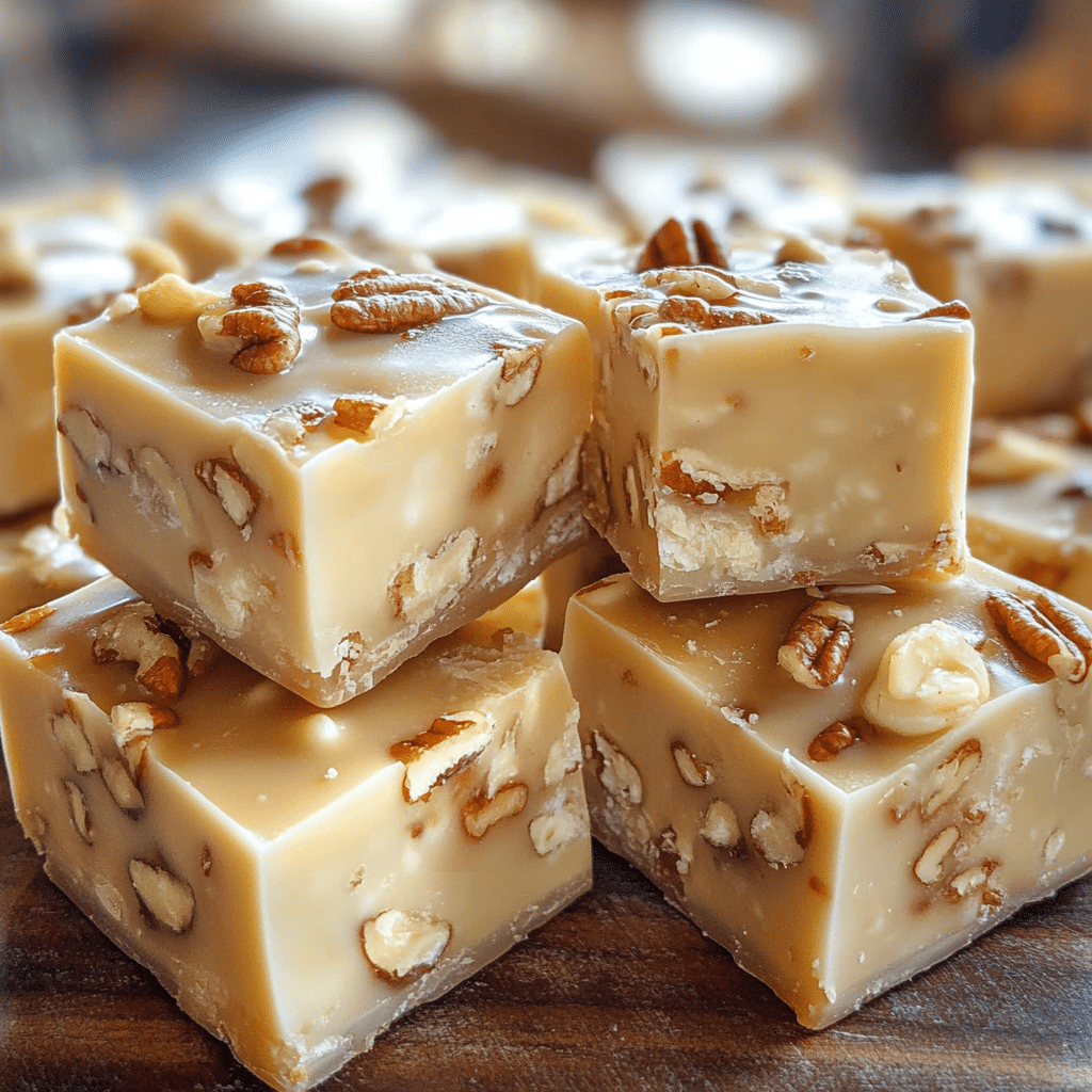 Caramel Pecan White Chocolate Fudge