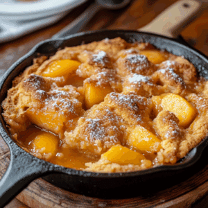 Cast Iron Peach Cobbler