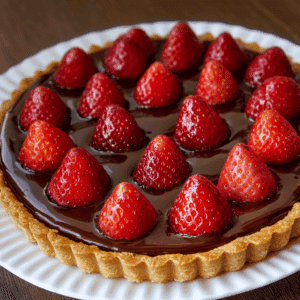 Chocolate Strawberry Ganache Tart