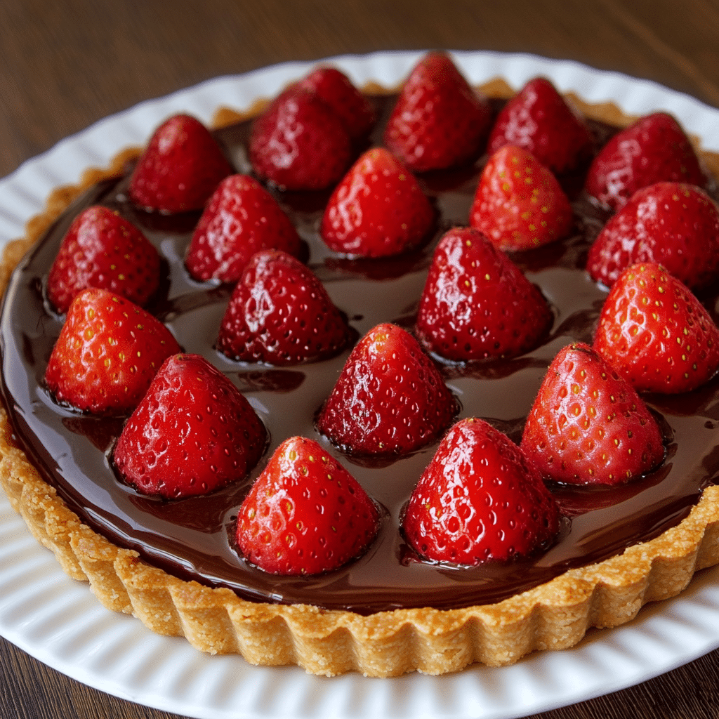 Chocolate Strawberry Ganache Tart