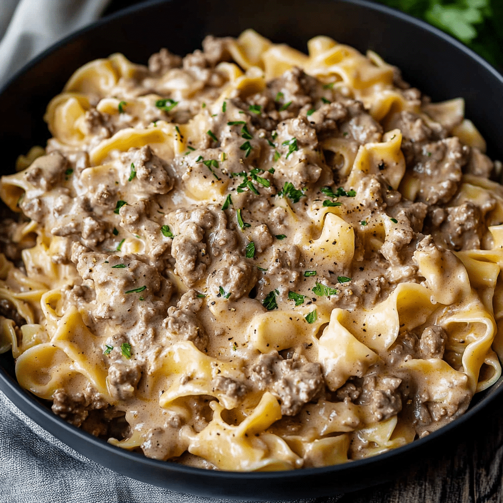 Ground Beef Stroganoff