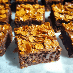 Honey Roasted Cornflake Brownies