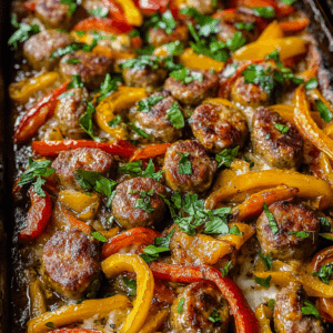 Italian Sausage Bake with Peppers