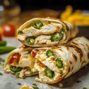 Jalapeño Popper Chicken Wraps