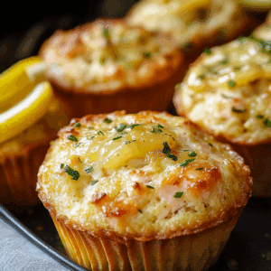 Lemon Butter Salmon Muffins