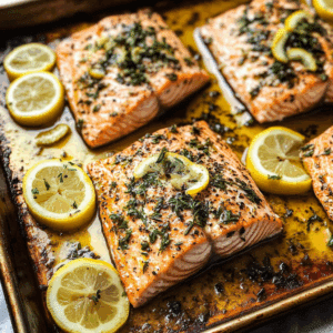 Lemon Herb Sheet Pan Salmon
