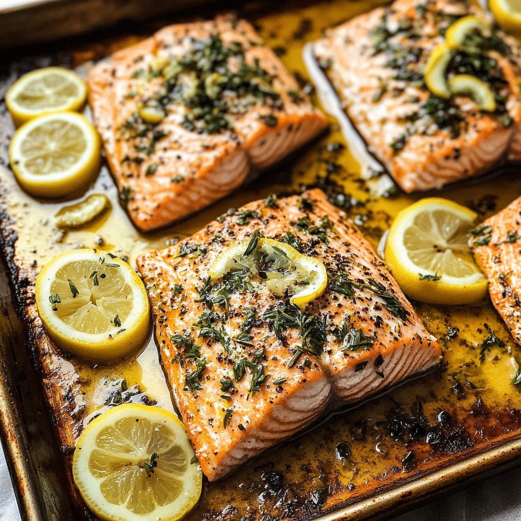 Lemon Herb Sheet Pan Salmon