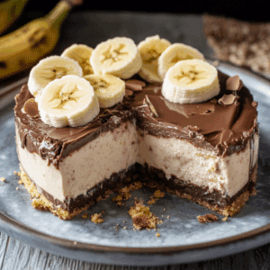No-Bake Nutella Banana Cheesecake