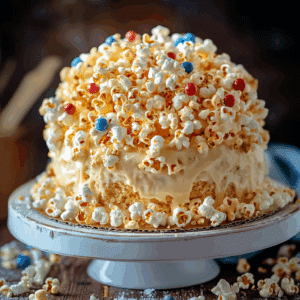 Patriotic Popcorn Cake