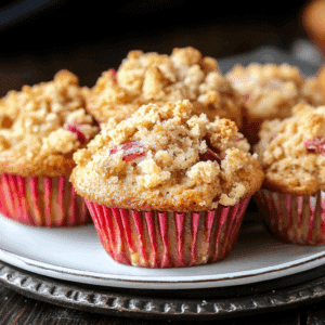 Rhubarb Streusel Muffins