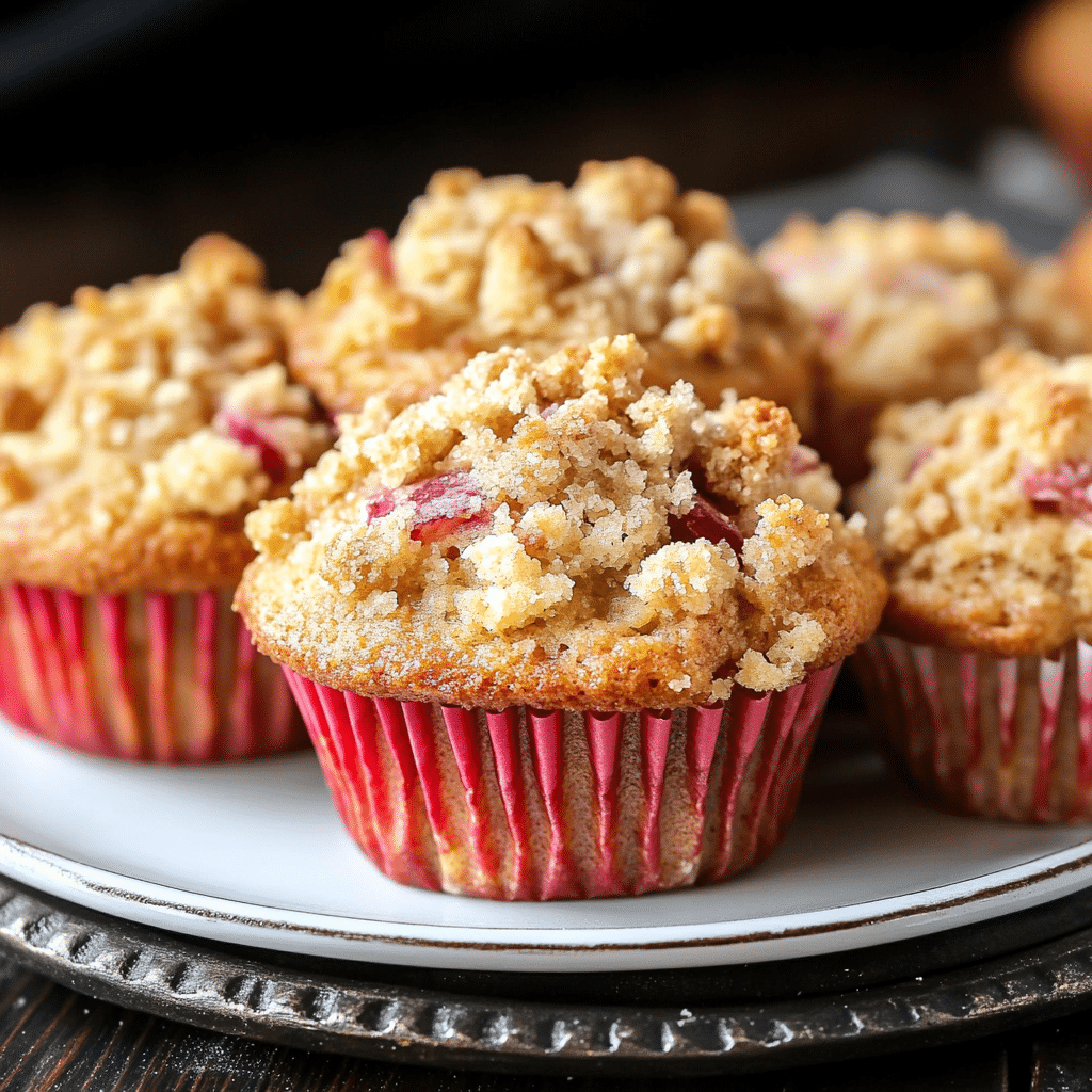 Rhubarb Streusel Muffins