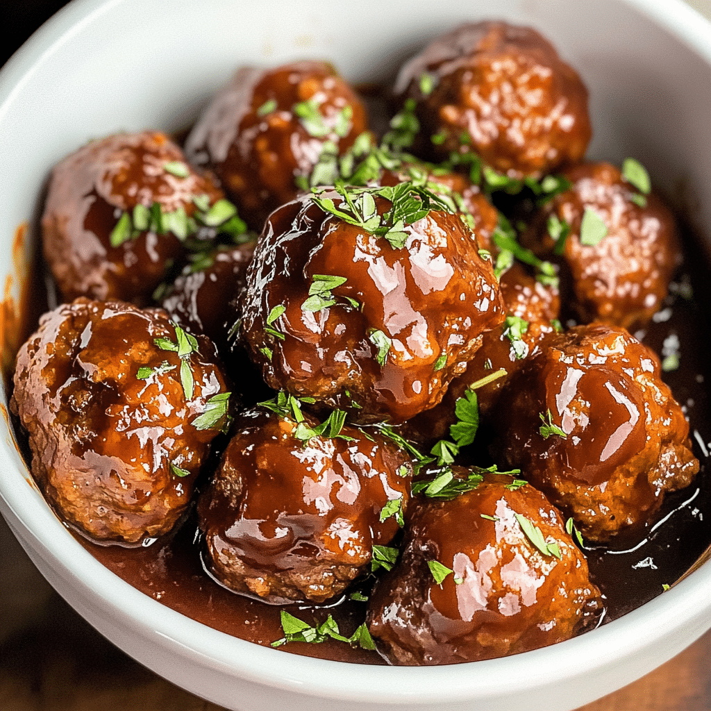 Slow Cooker Cheddar BBQ Meatballs