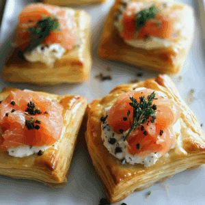 Smoked Salmon & Goat Cheese Puff Pastry