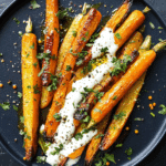 Spiced Roasted Carrots with Hot Honey & Yogurt