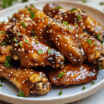 Sticky Honey Garlic Wings