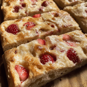 Strawberry Lemonade Sourdough Focaccia