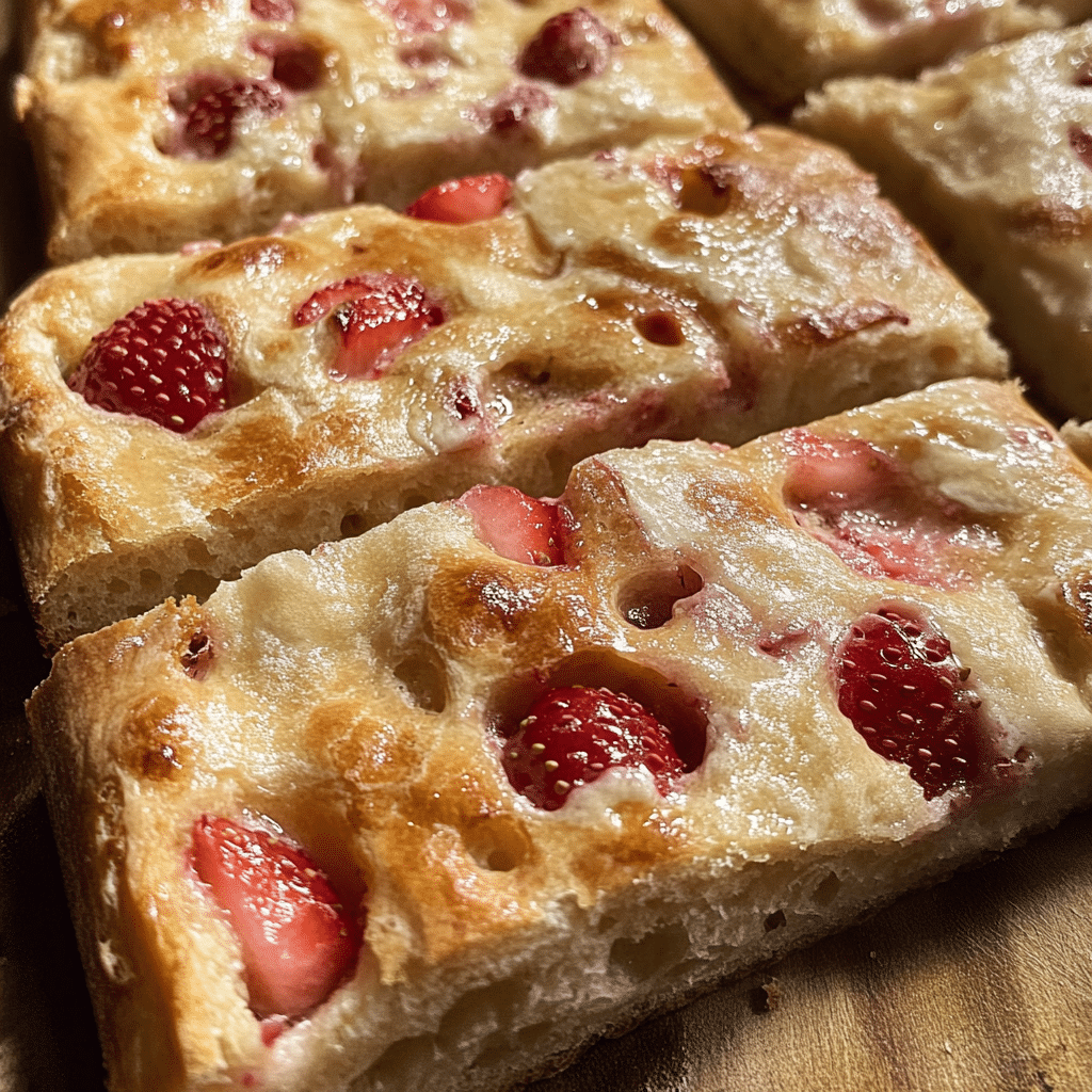 Strawberry Lemonade Sourdough Focaccia