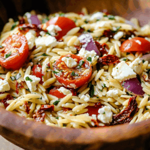 Sundried Tomato Feta Orzo Salad