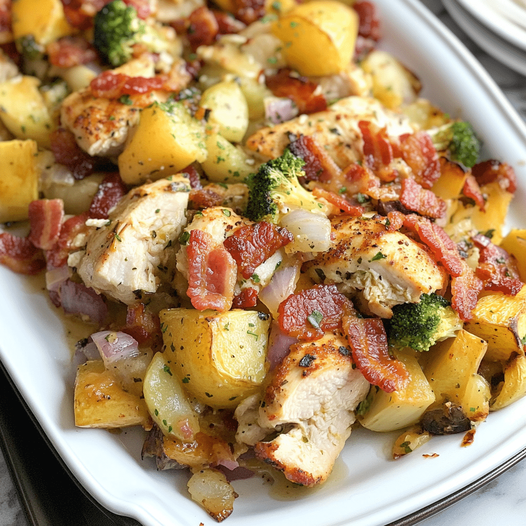 Chicken Bacon Ranch Sheet Pan Dinner