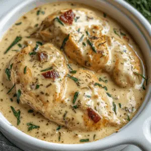 Creamy Slow Cooker Tuscan Chicken