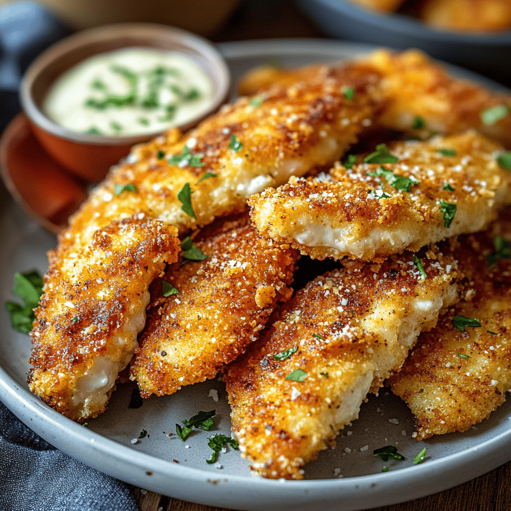Crispy Parmesan Ranch Chicken Tenders