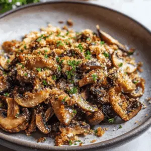 Crispy Roasted Wild Mushrooms with Garlic Breadcrumbs