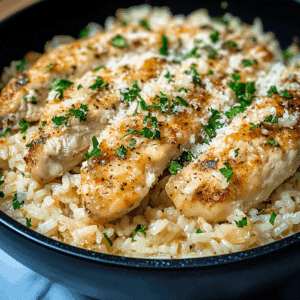 Garlic Parmesan Chicken Scampi Rice
